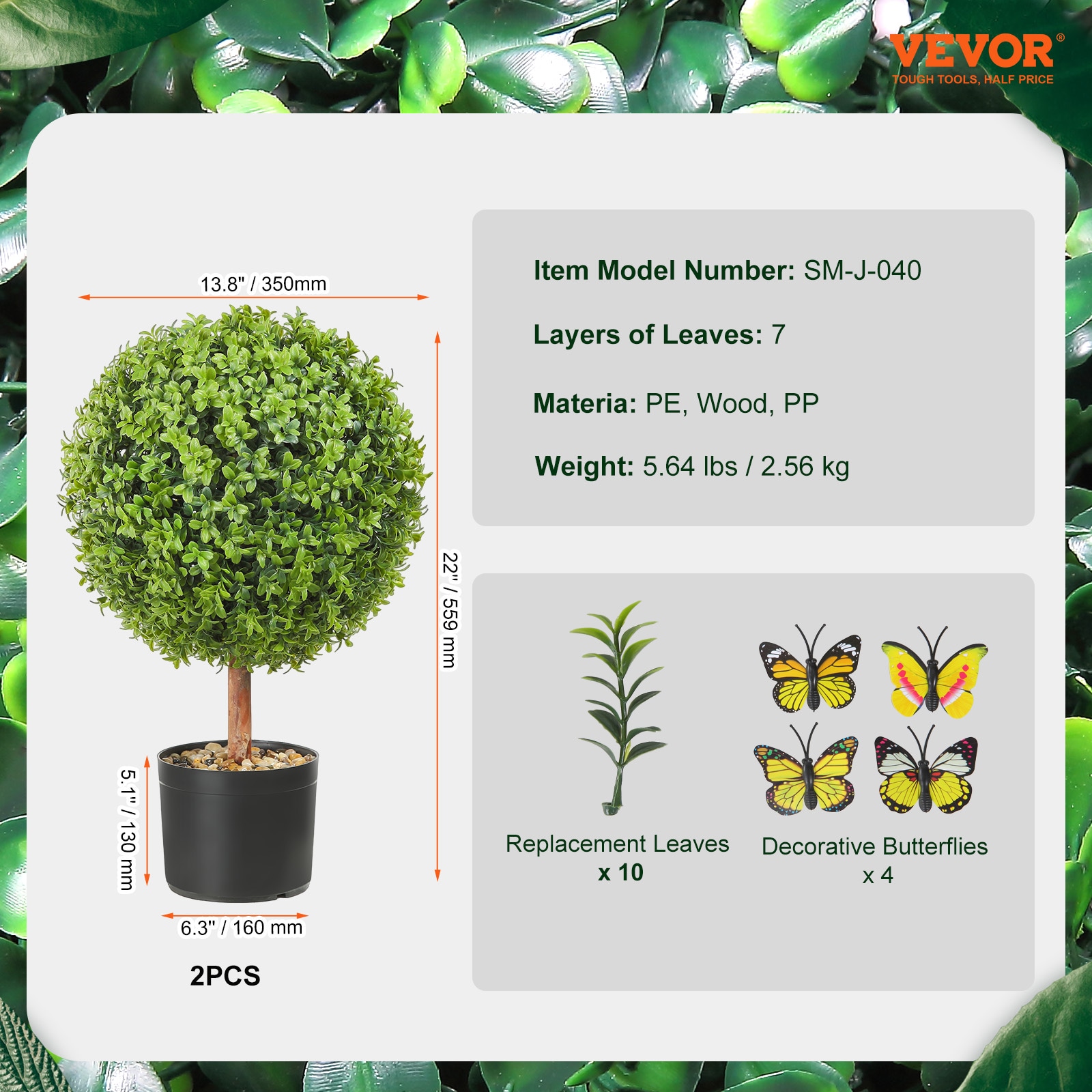 Artificial Boxwood Ball Topiary Set For Garden Decoration_voghion.com